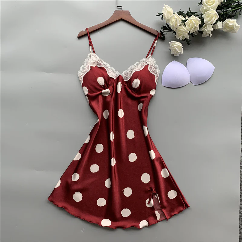 Dotted Skirt Type Nighty