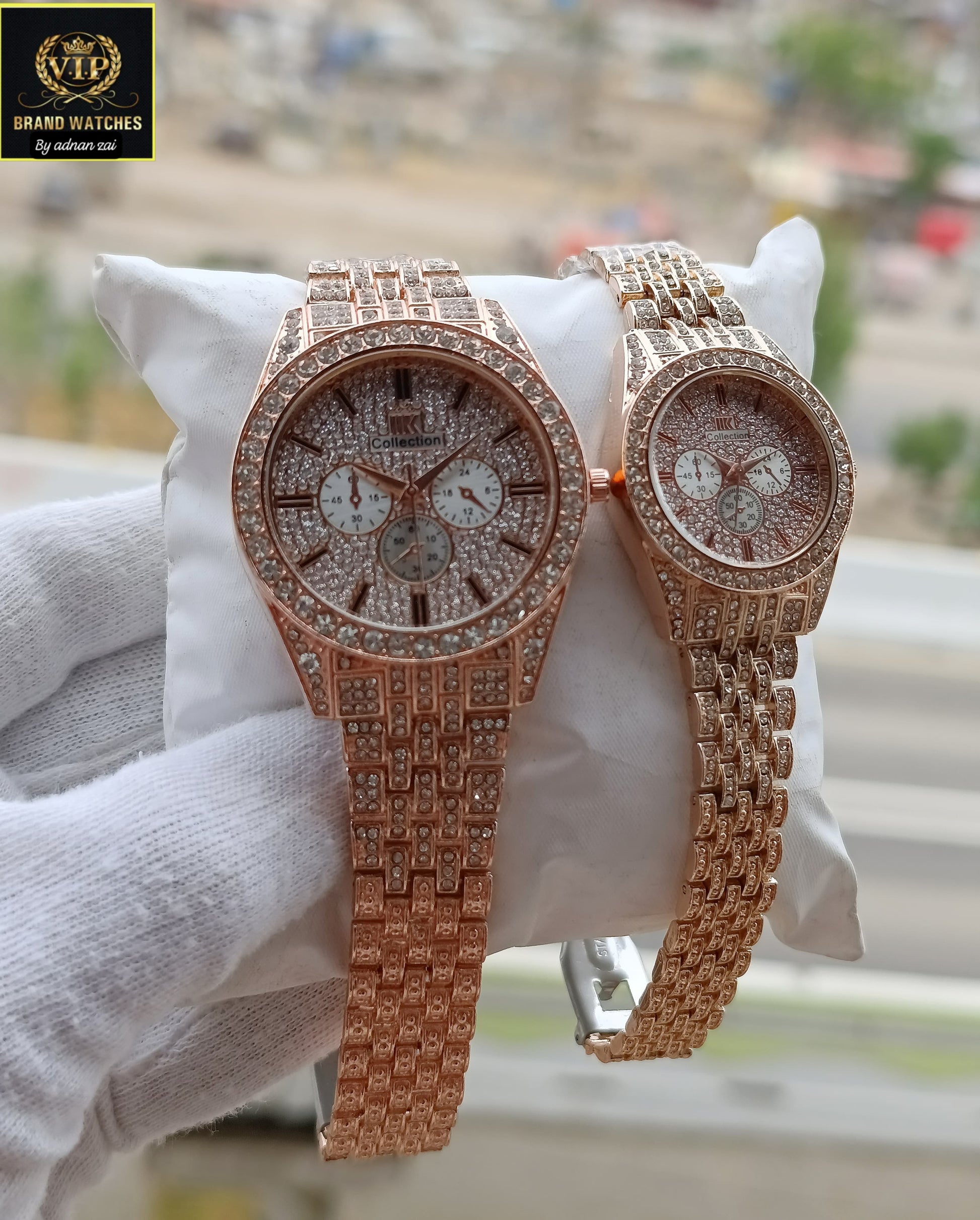 HK Diamond Couple Watches HK-05