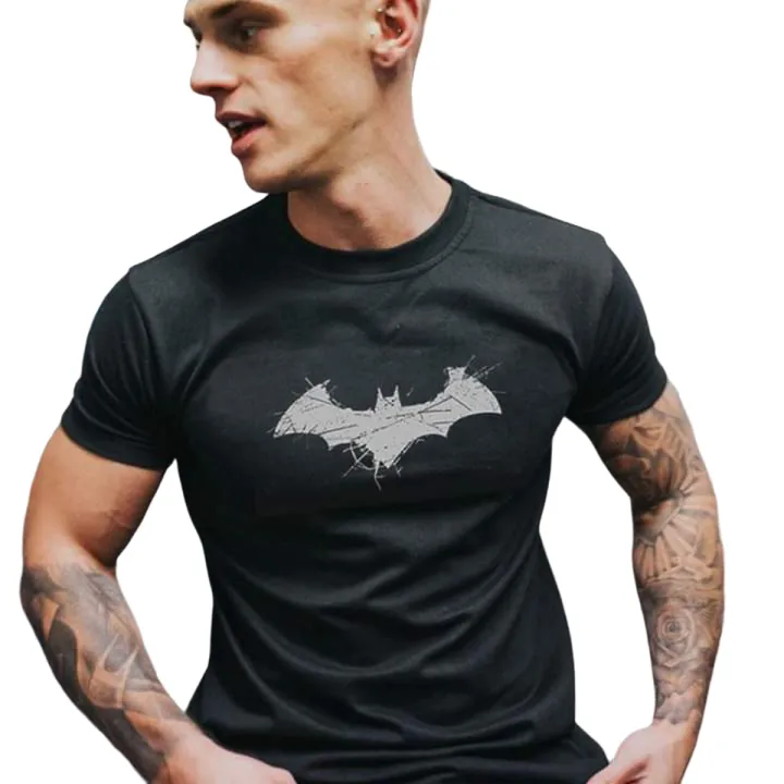 Black Batman Round Neck Half Sleeve T-shirt