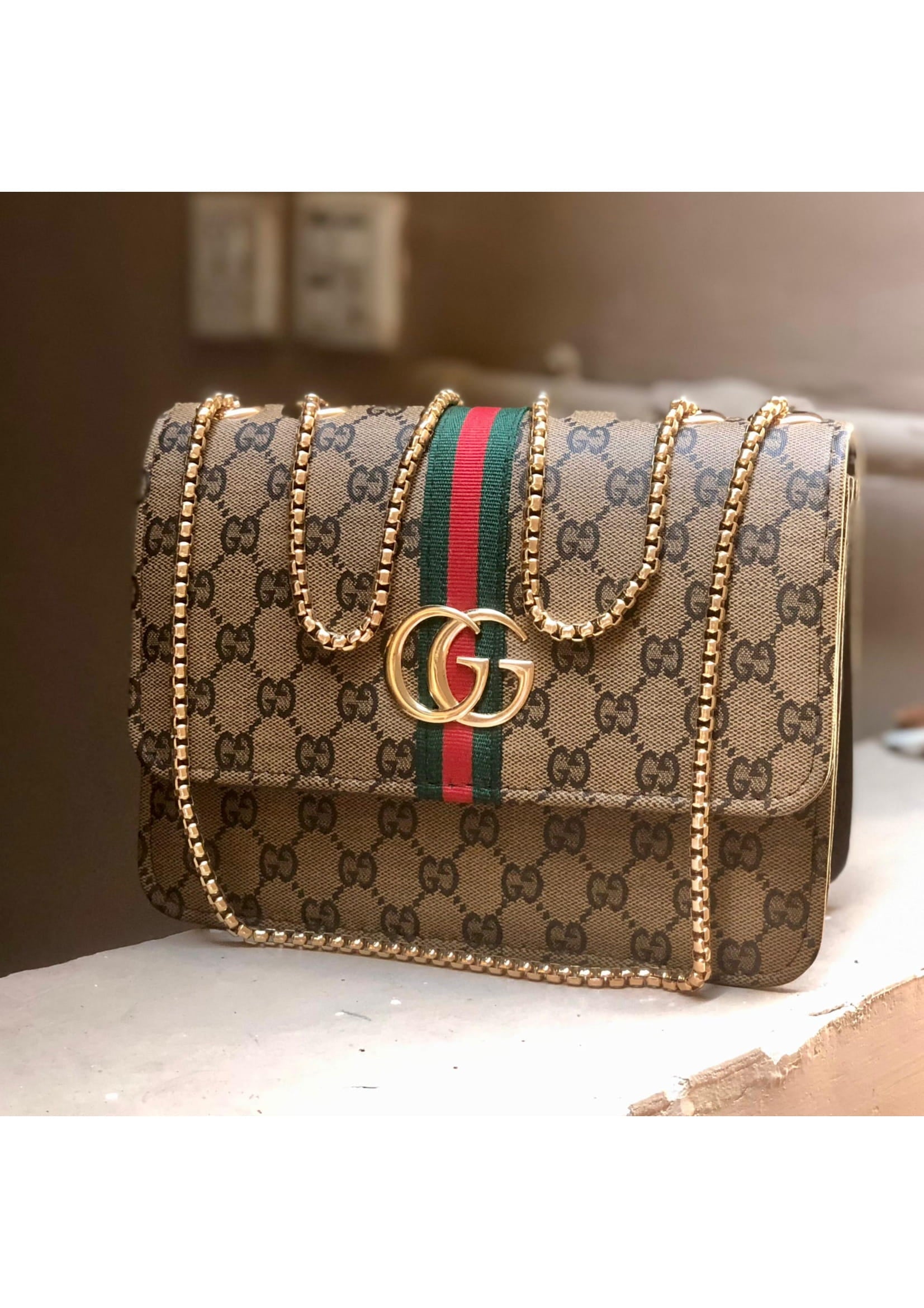 Premium Gucci Stylish Brown Crossbody Bag