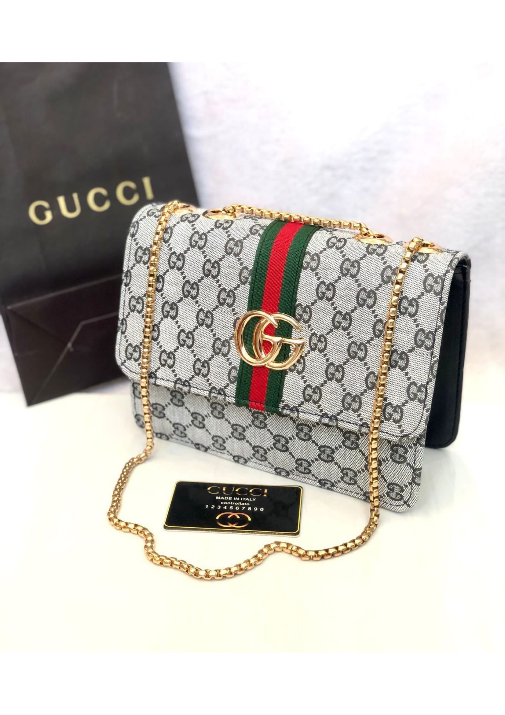 Premium Gucci Stylish Grey Crossbody Bag