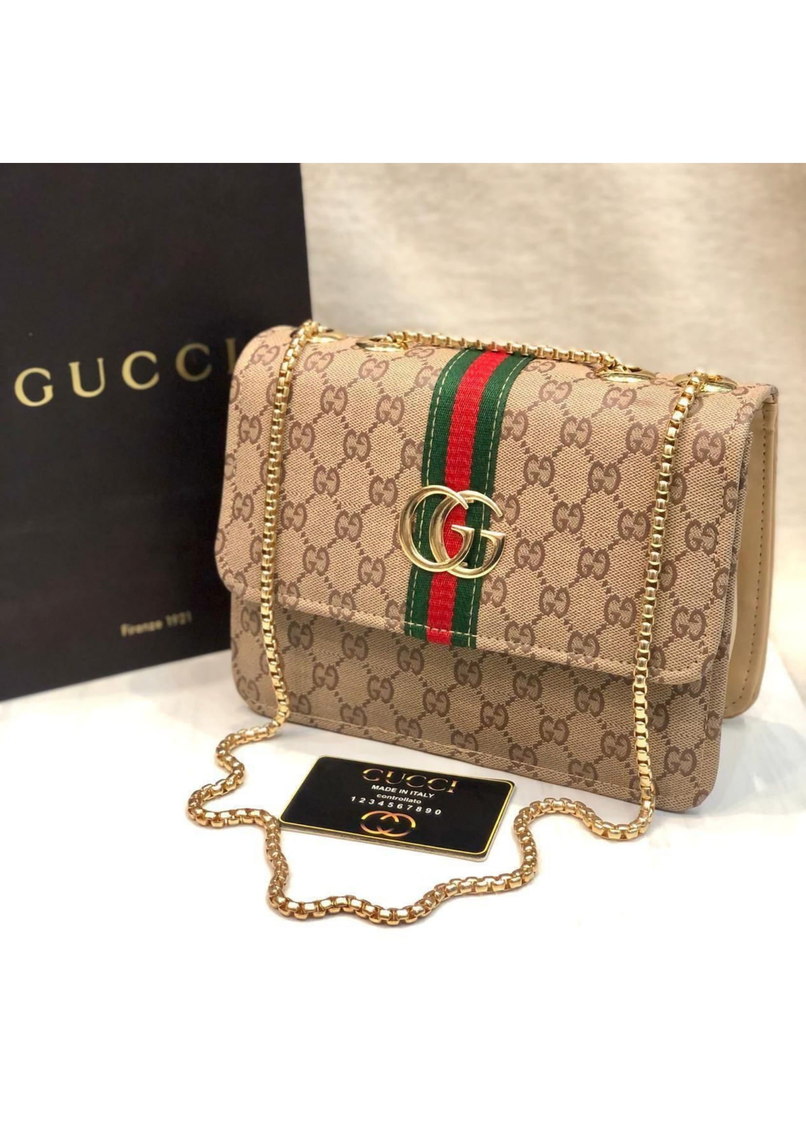 Premium Gucci Stylish Coffee Crossbody Bag