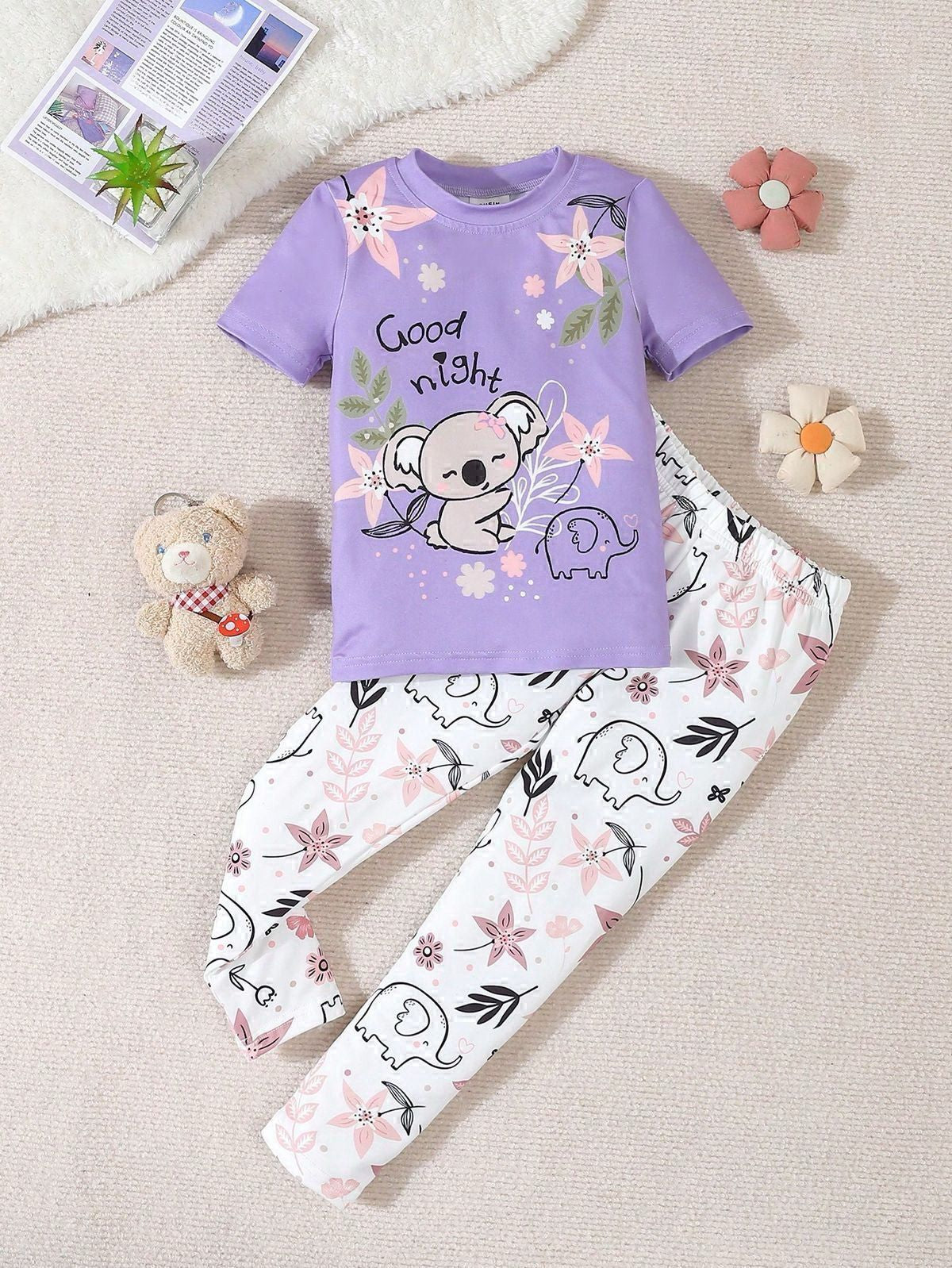 Purple White Suit For Baby Girl
