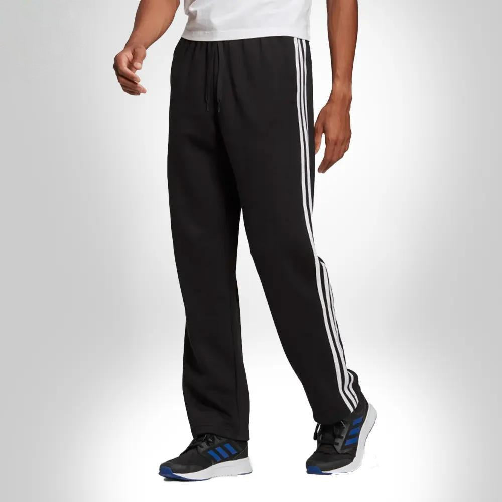 Men 3 Side stripe Lose Bottom Black Trouser