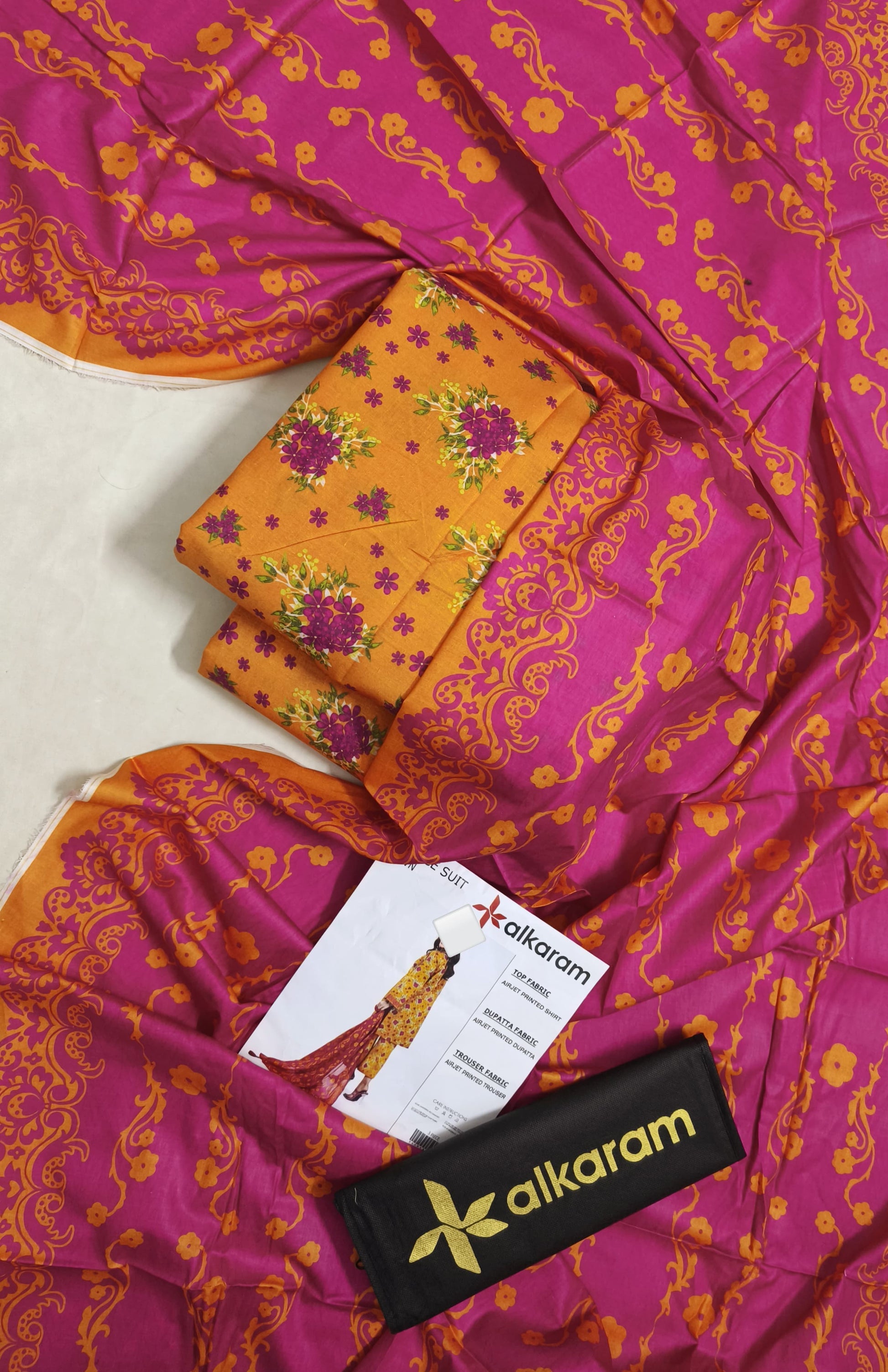 AlKaram Unstitched 3 Piece Suit For Women AK-01