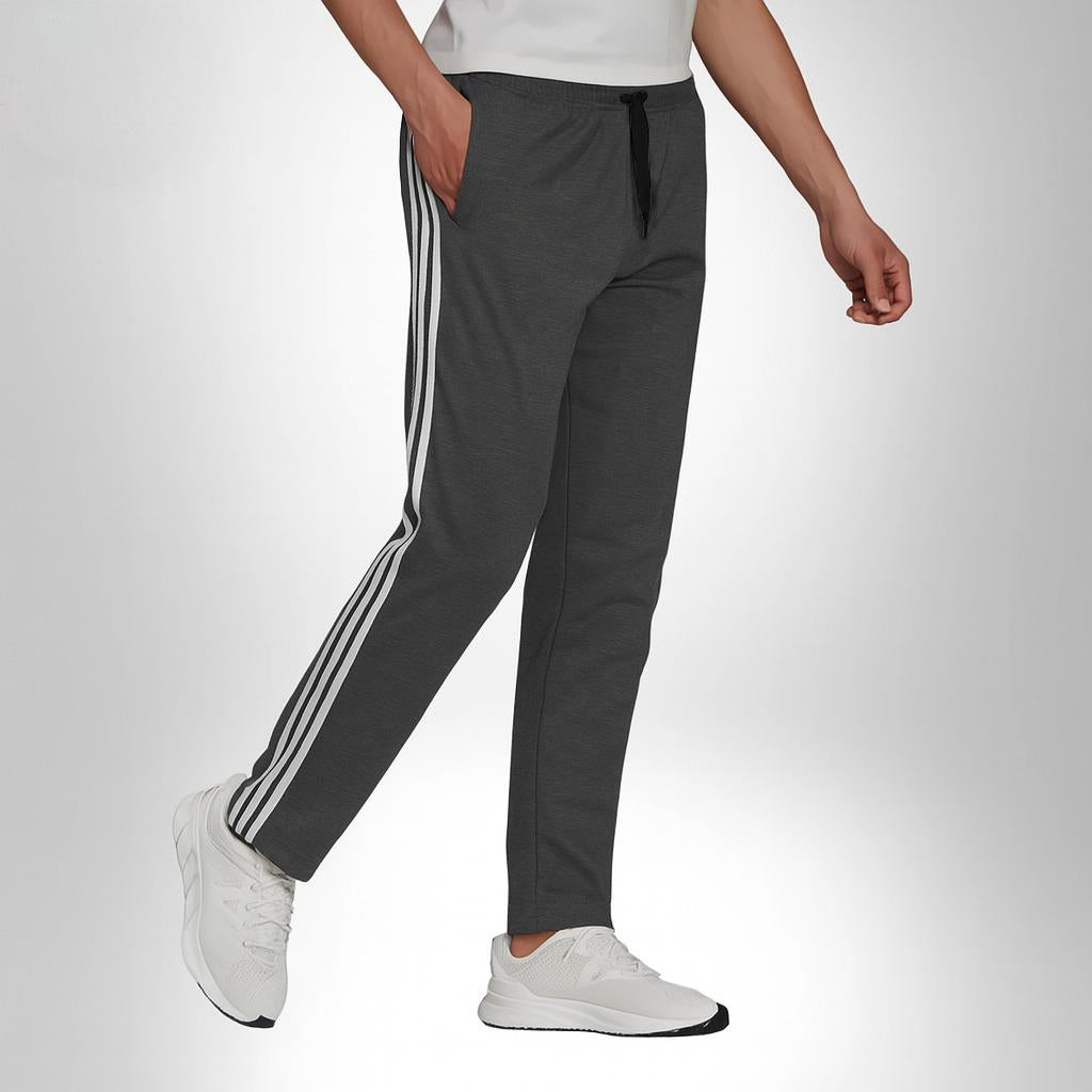 Men 3 Side stripe Lose Bottom Grey Trouser