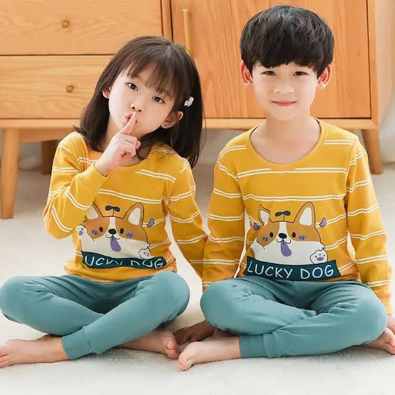 Yellow Stripe Suit For Baby Girl & Baby Boy