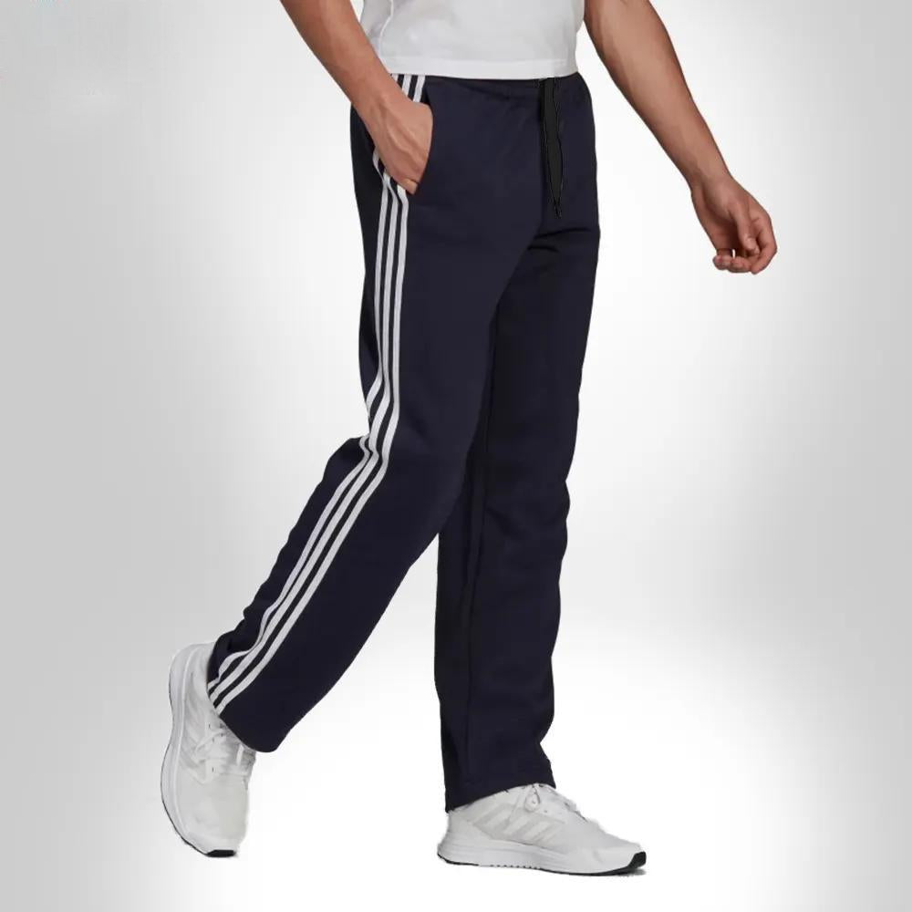 Men 3 Side stripe Lose Bottom Blue Trouser