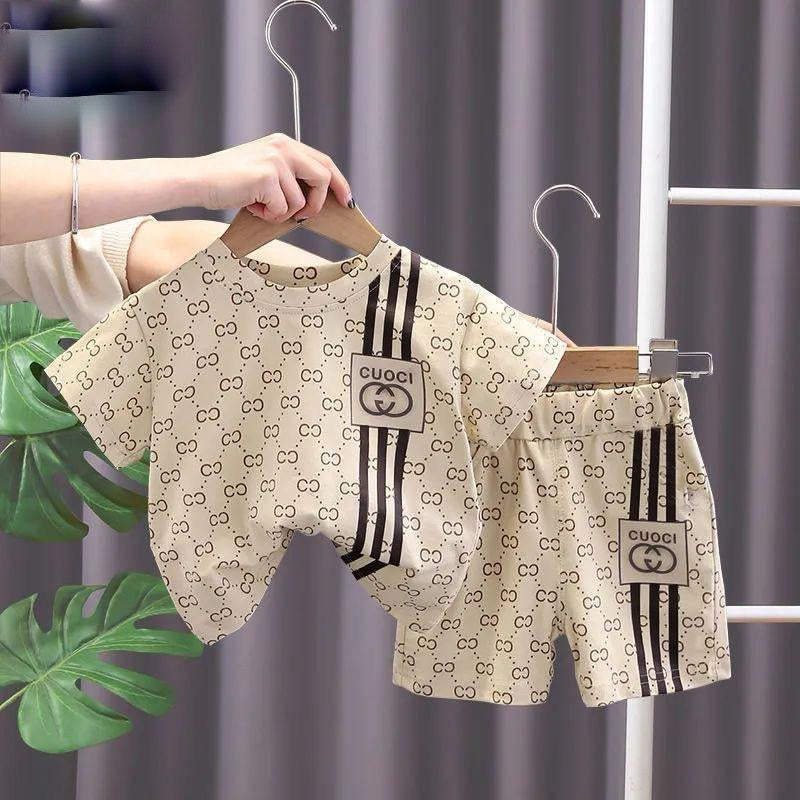 Beige Gucci Suit For Baby Boy
