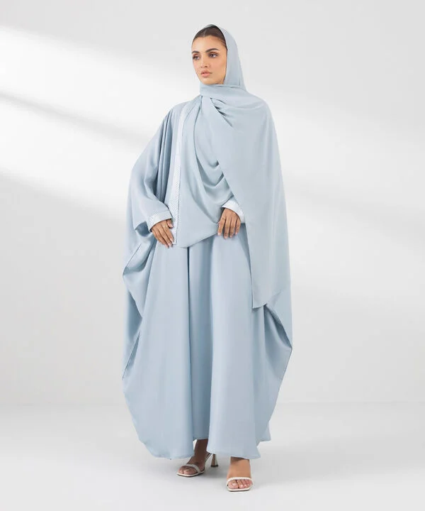 Embroidered Kaftan Abaya Set