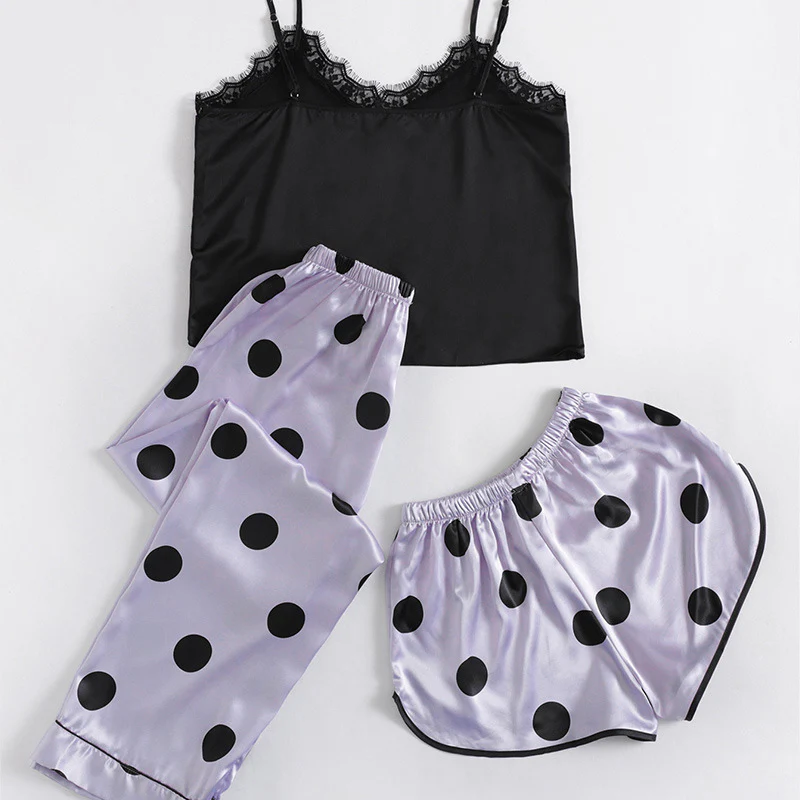 Three Piece Short, Trouser & Camisole Nighty