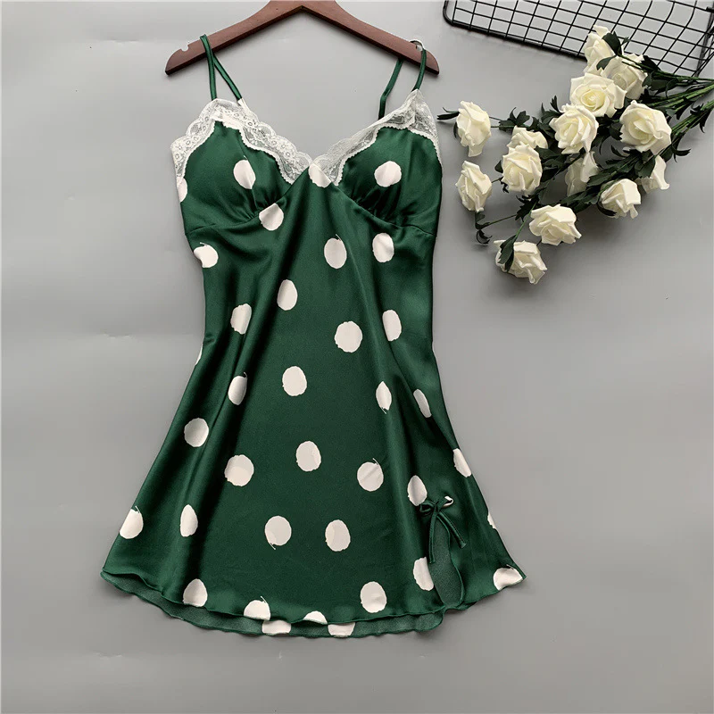 Dotted Skirt Type Nighty