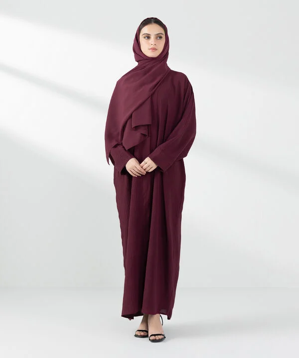 Button Through Abaya Set