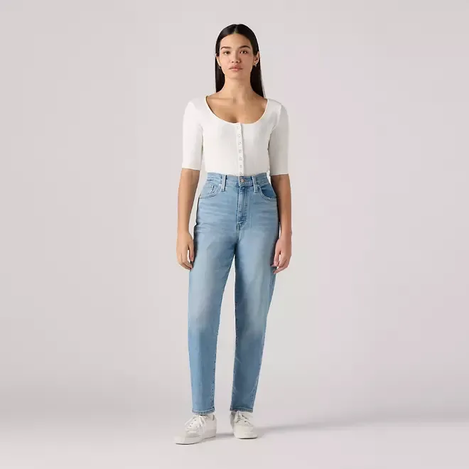 Straight Denim Ice Blue Jeans For Women