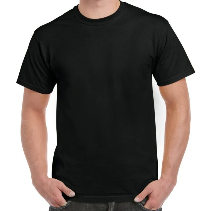 Black Round Neck Half Sleeve T-shirt