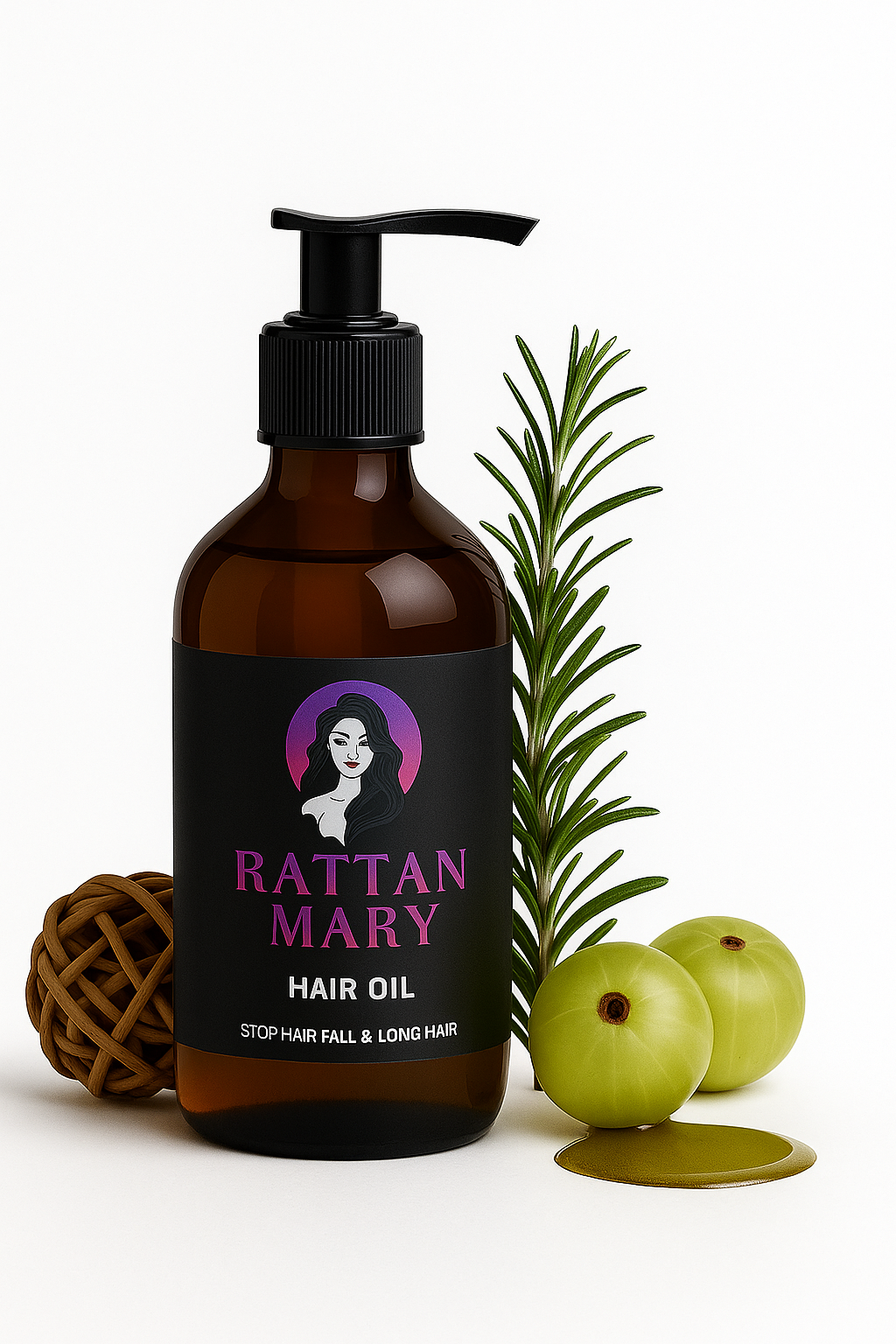 Rattan Mary Hair Oil For Long Hair & Stop Hair Fall