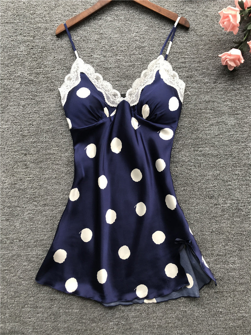 Dotted Skirt Type Nighty