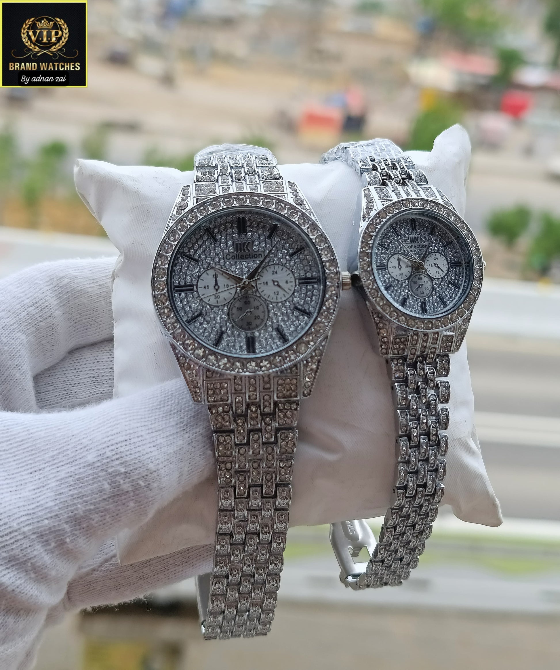 HK Diamond Couple Watches HK-03