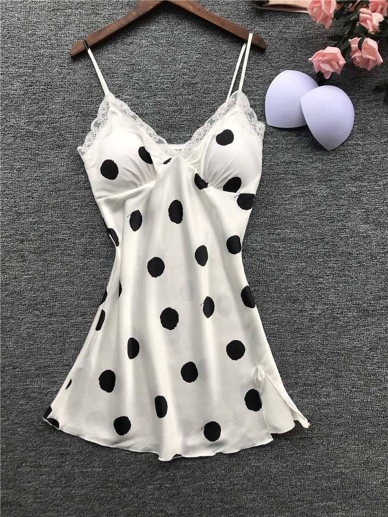Dotted Skirt Type Nighty