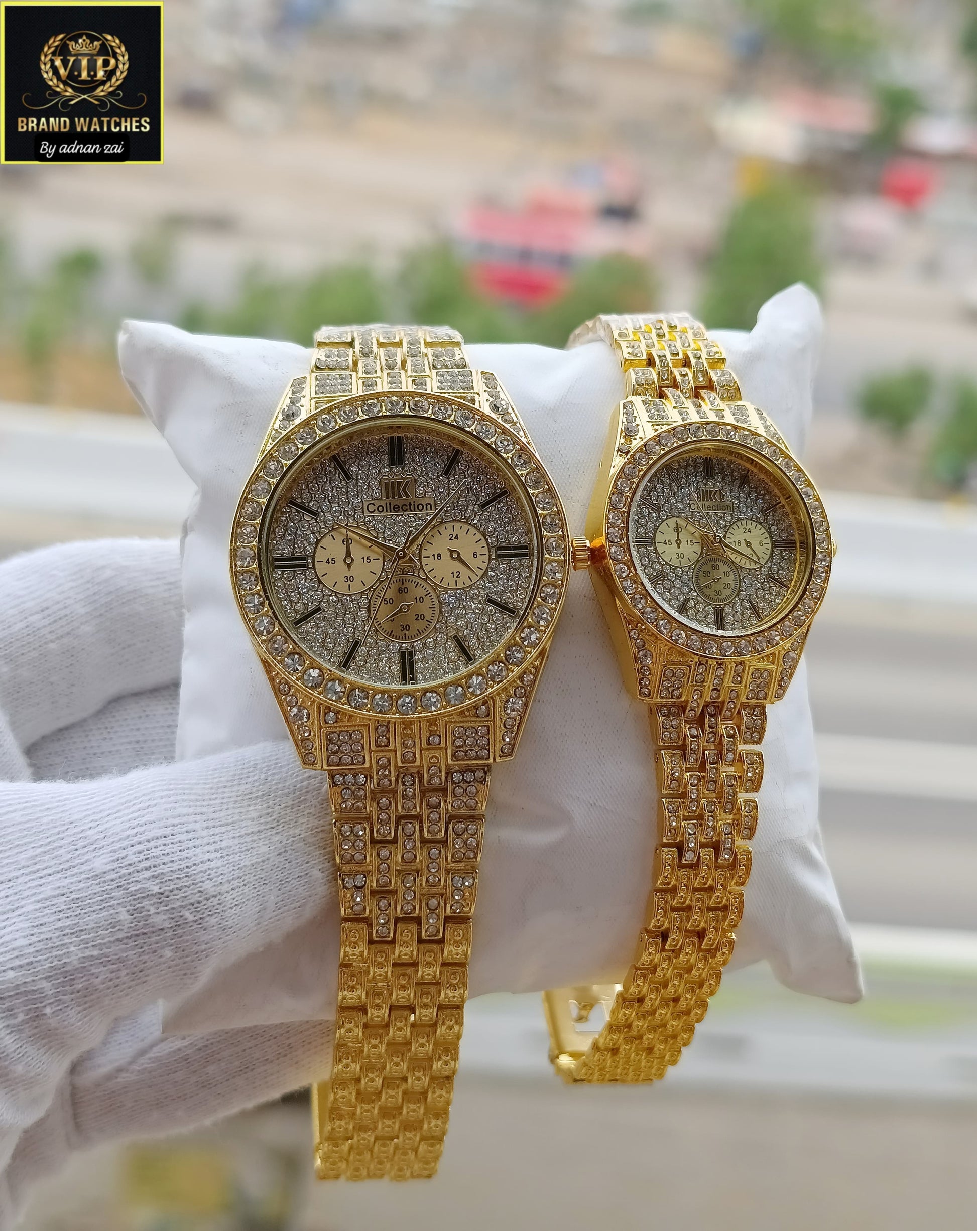 HK Diamond Couple Watches HK-04