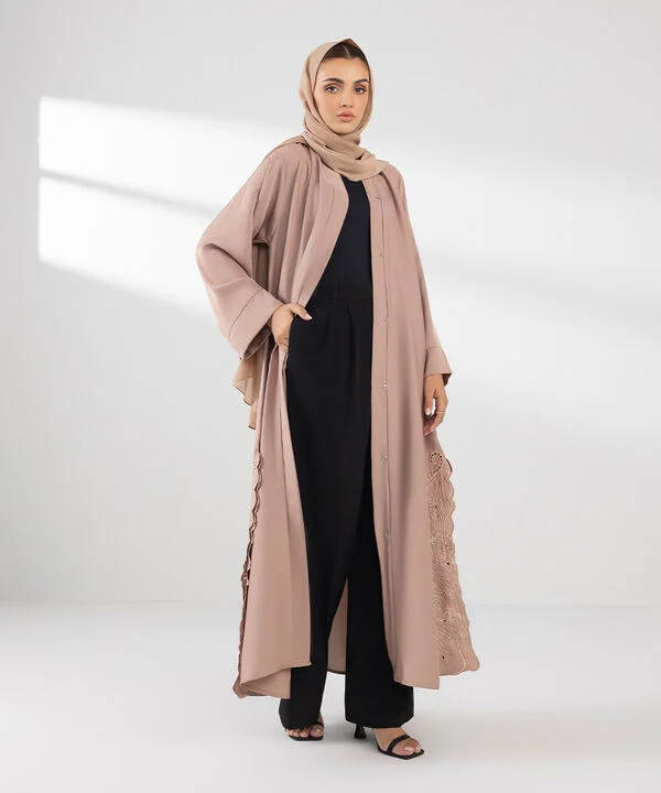 Premium Embroidered Abaya Set