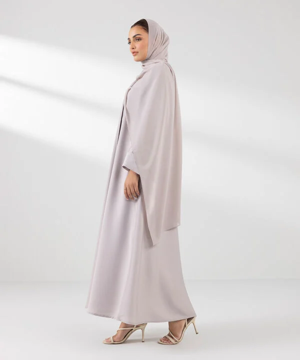 Embroidered Button Through Abaya