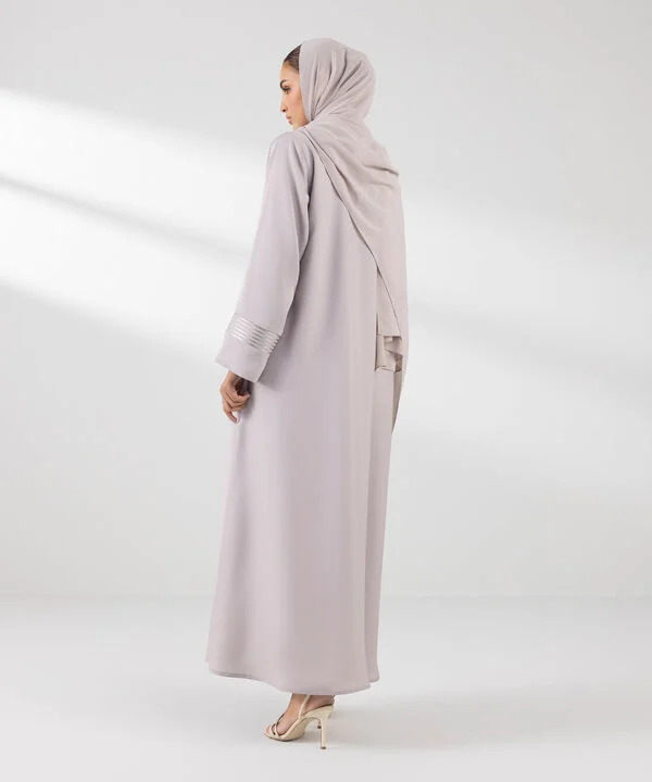 Embroidered Button Through Abaya