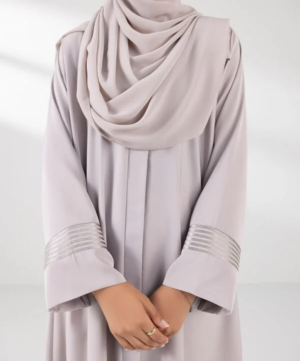Embroidered Button Through Abaya