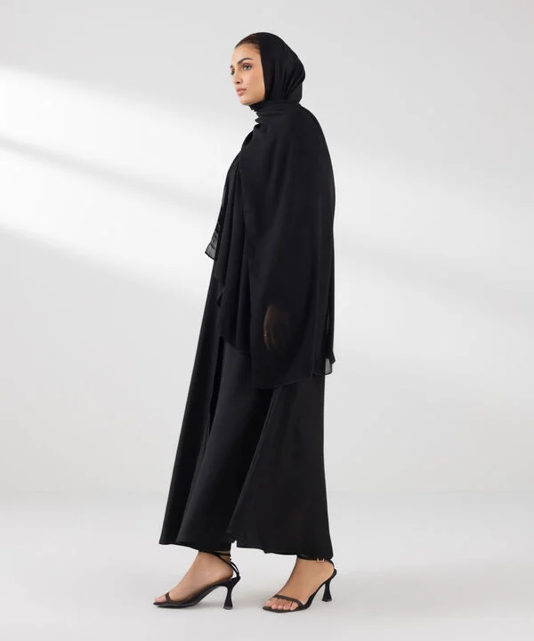 Embroidered Button Through Abaya