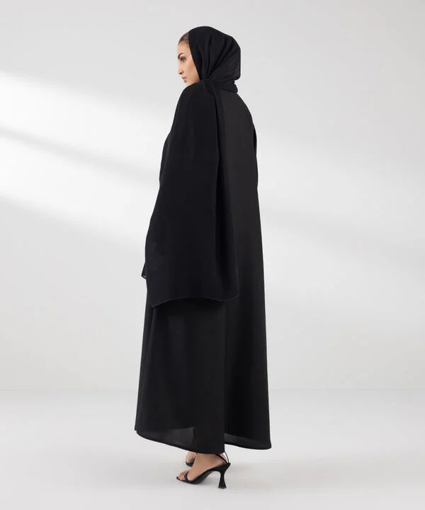Embroidered Button Through Abaya