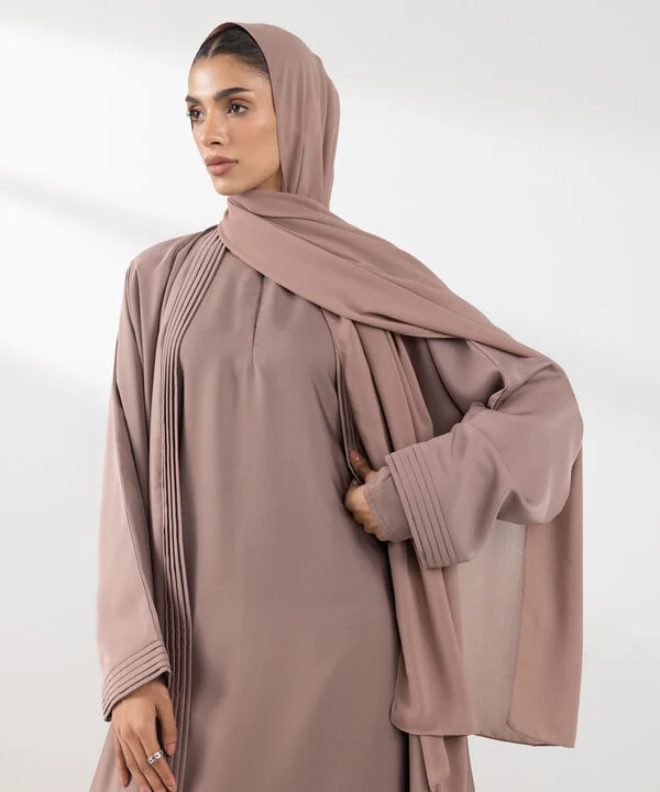 Front Open Abaya Set