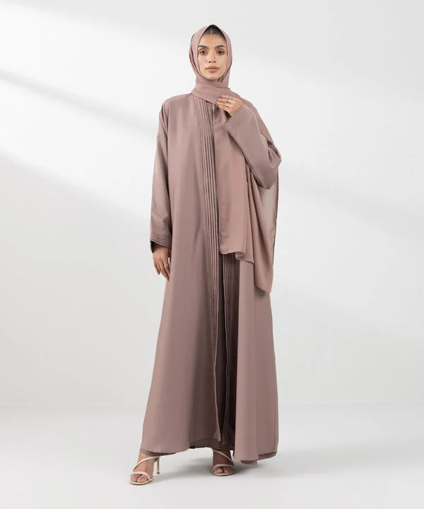 Front Open Abaya Set