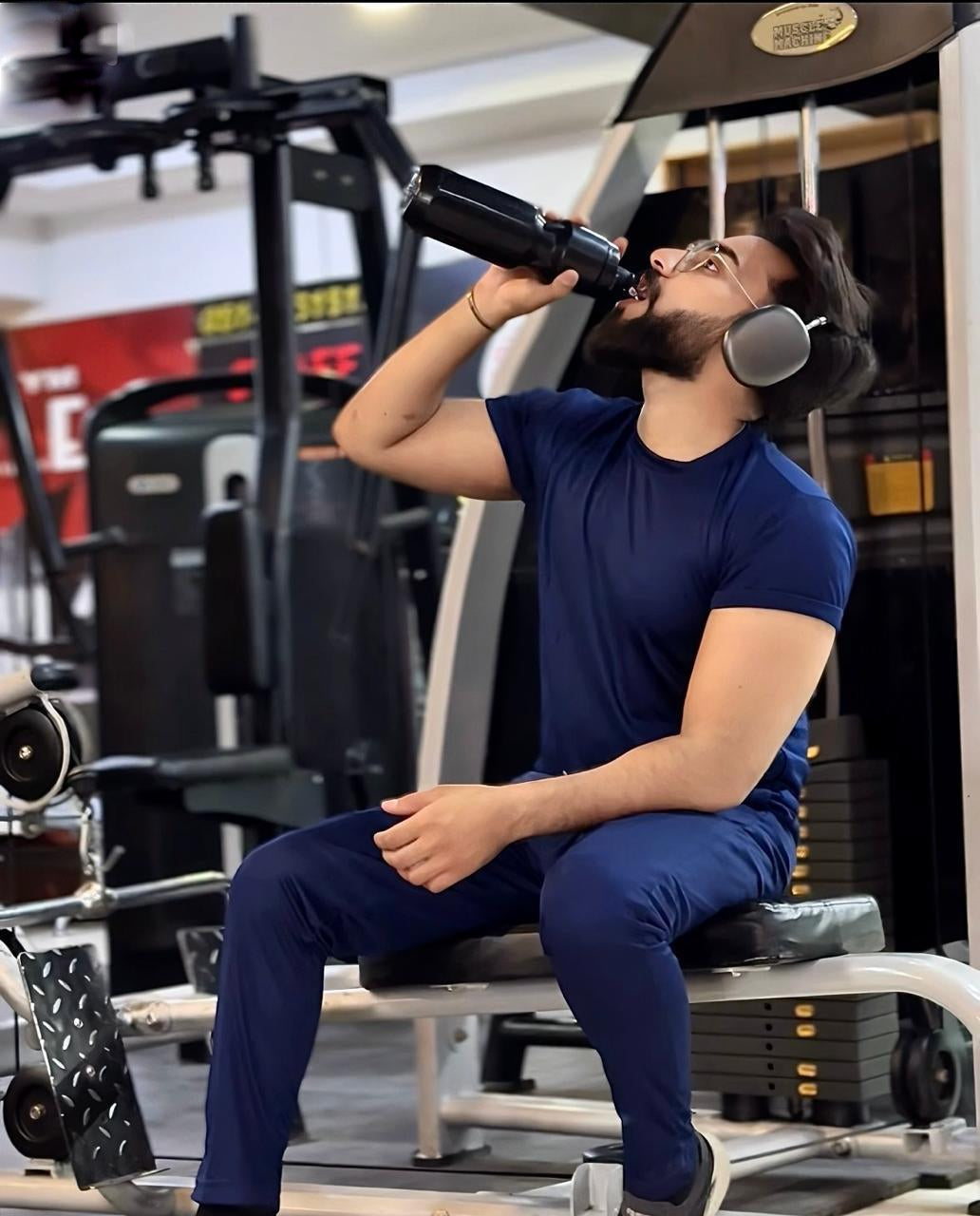 Men Dry fit Blue Tracksuit