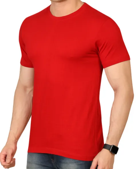 Red Round Neck Half Sleeve T-shirt