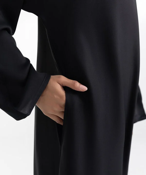 Basic Abaya Black With Pocket