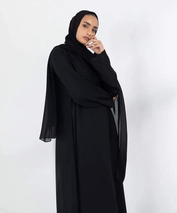 Basic Abaya Black With Pocket