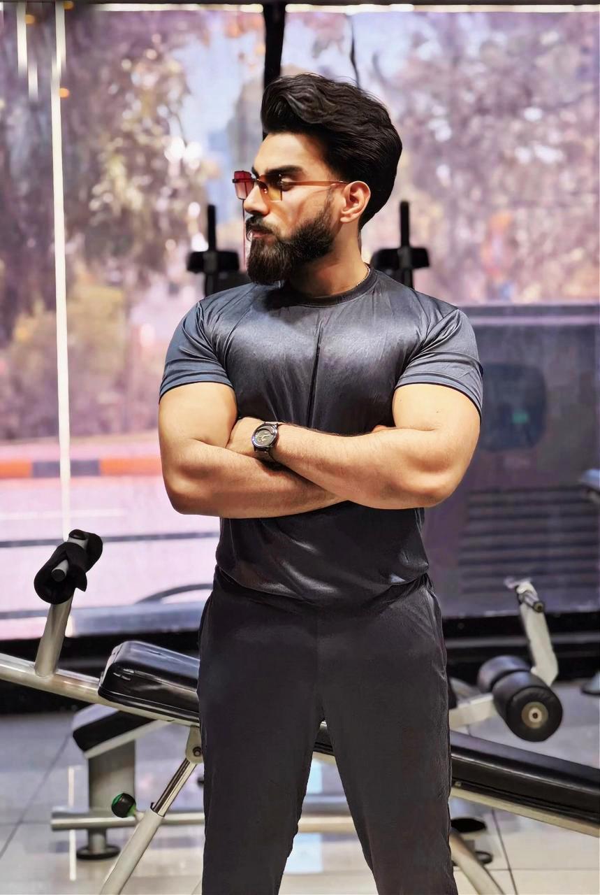 Men Dry fit Grey Tracksuit