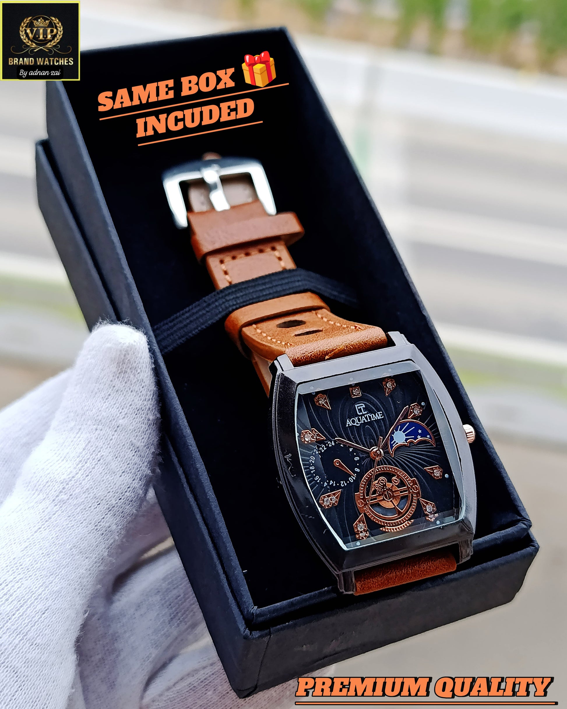 AQUA GAINT Font SKELITON Watch For Men