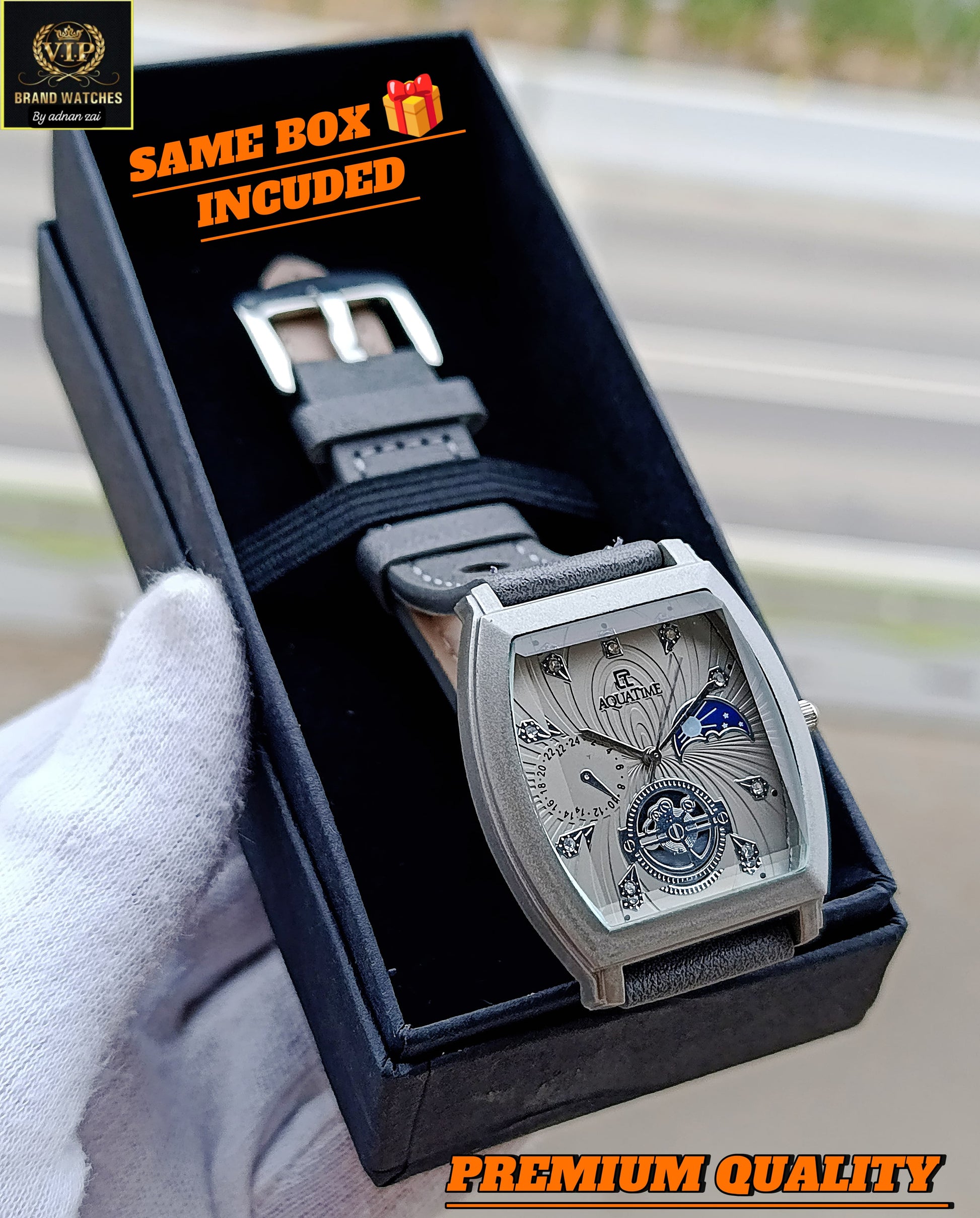 AQUA GAINT Grey SKELITON Watch For Men