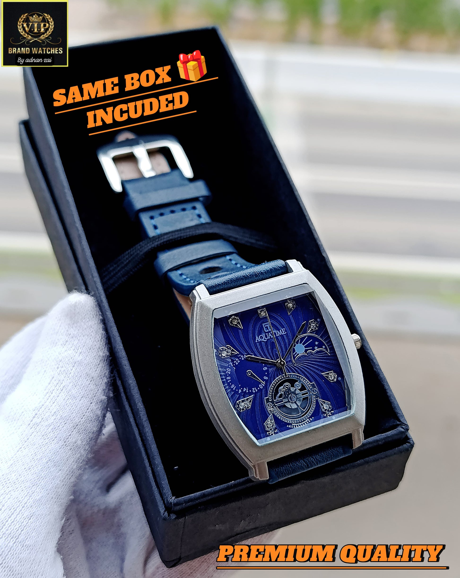 AQUA GAINT Blue SKELITON Watch For Men
