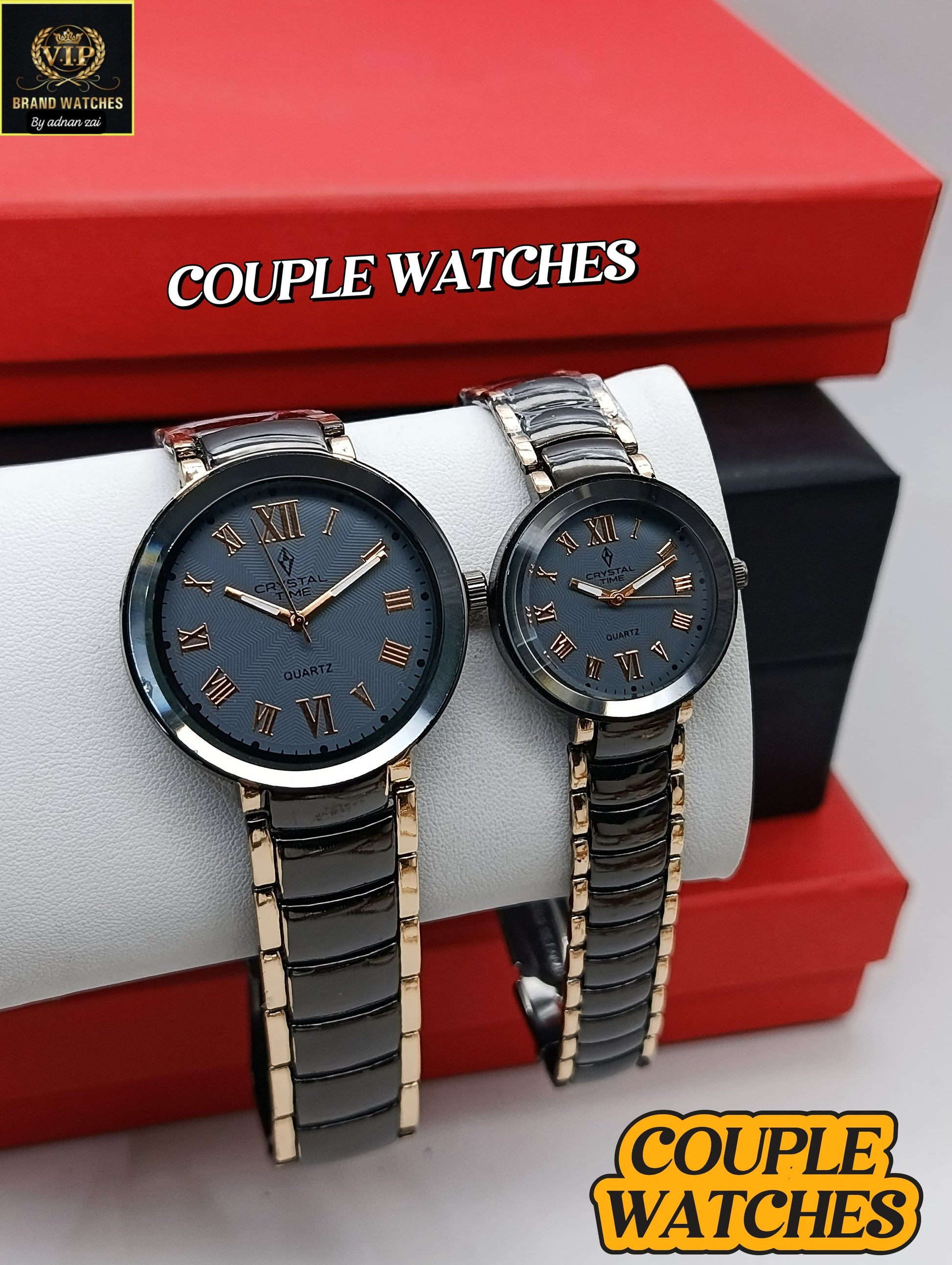 Premium Ambozing Roman Couple Watches Mercury Glass AR-01