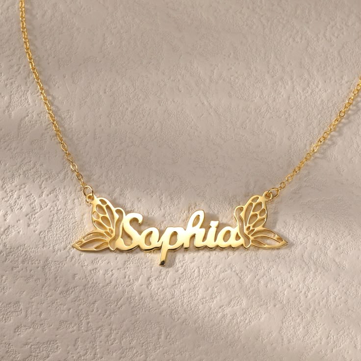 18 Karat Gold Customize Name Necklace