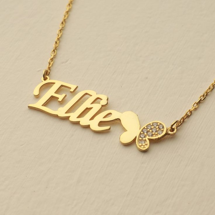 18 Karat Gold Name Necklace