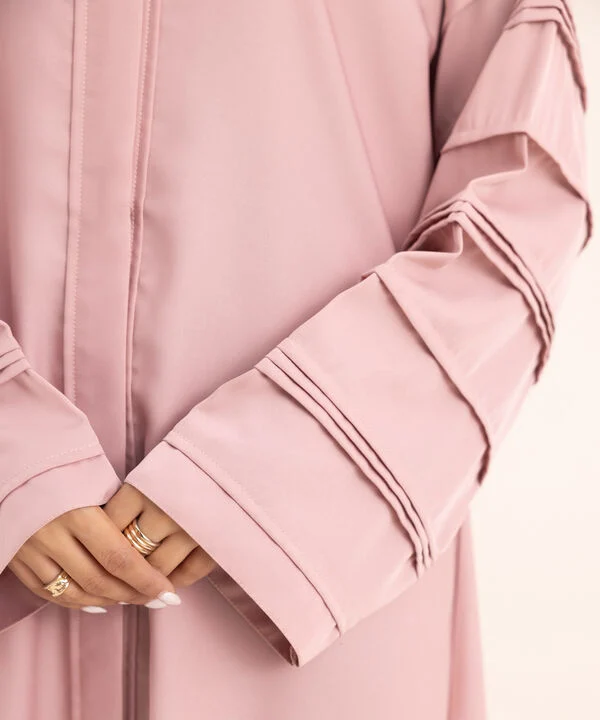 Pink Button Through Abaya