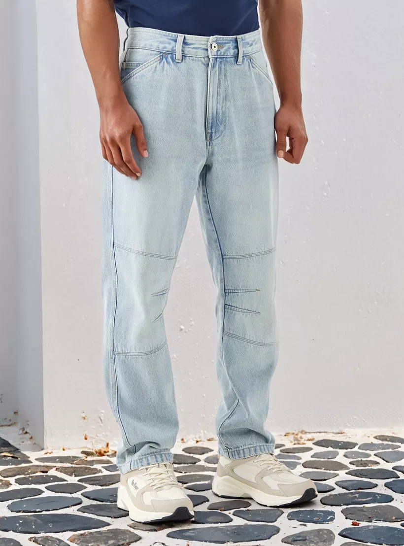 Lee Cooper Panelled Jeans with Pockets