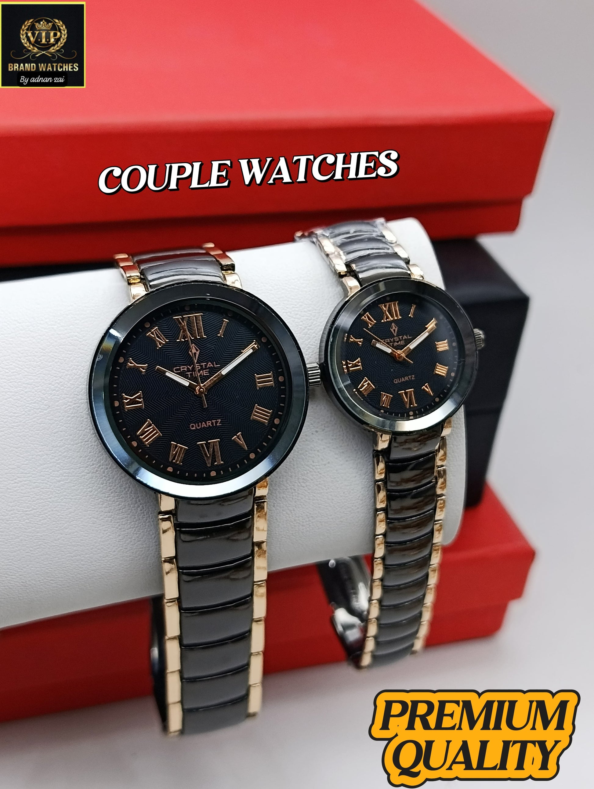 Premium Ambozing Roman Couple Watches Mercury Glass AR-02
