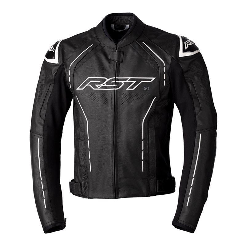 RST S1 CE Leather Jacket 2972 (Black/White)