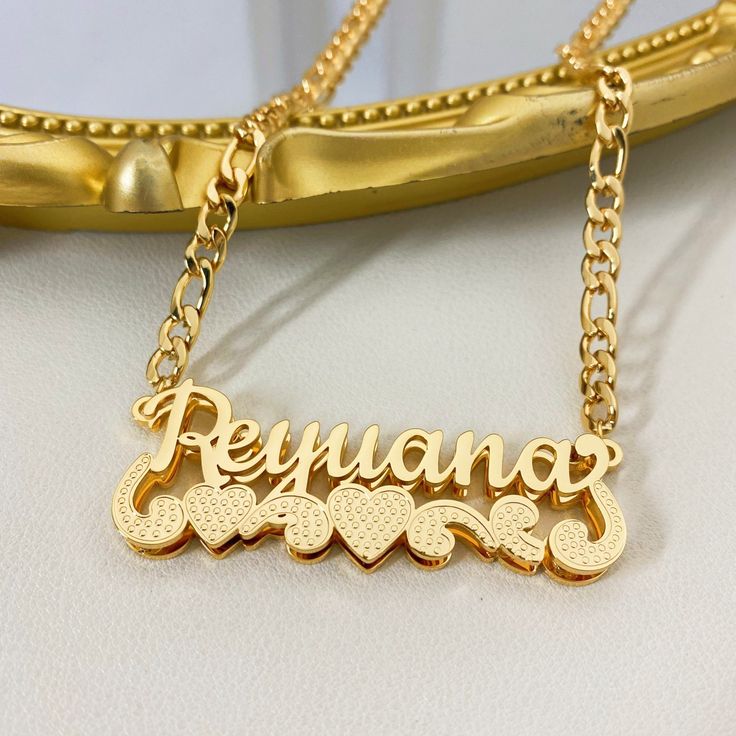 18 Karat Gold Necklace With Name