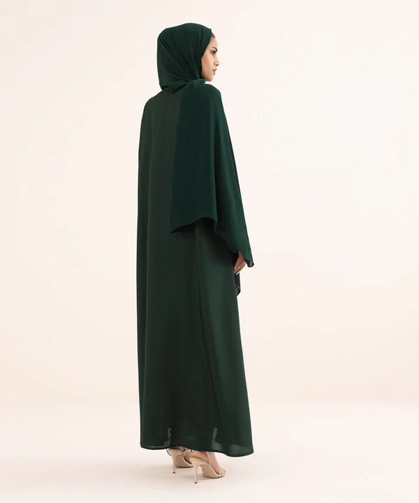 Green Hand Embellished Abaya Set