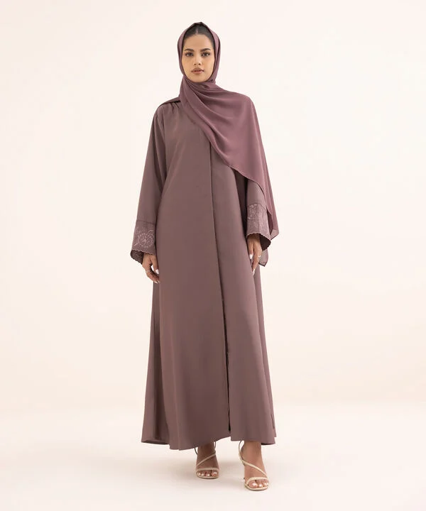 Button Through Abaya Set